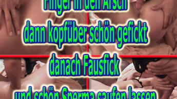 XRammler & Skinny-Girl – Finger in den Arsch dann kopfüber gefickt danach Fausfick …