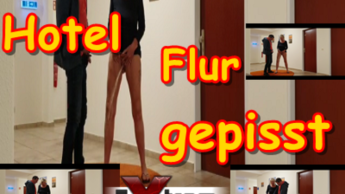 Zur Strafe in den Hotel Flur gepisst,