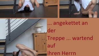 angekettet an der Treppe