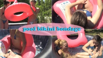 pool bikini bondage