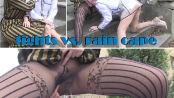 tights vs. rain cape