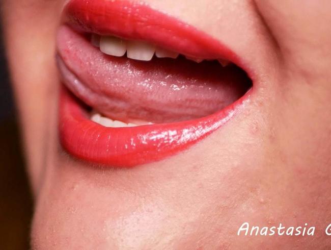 Gierige rote Lippen