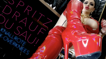 SPRITZ DRAUF DU SAU! KNALLROTE LACK OVERKNEES