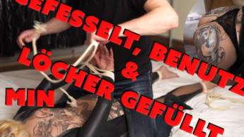 gefesselt, durchgenommen und die Löcher gefüllt – 65 min!