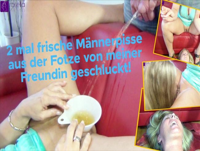 2 mal frische Männerpisse aus der Fotze von meiner Freundin geschluckt!