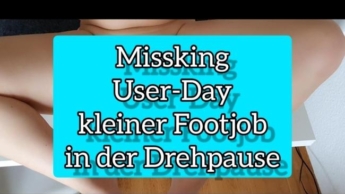 User-Day kleiner Footjob in der Drehpause