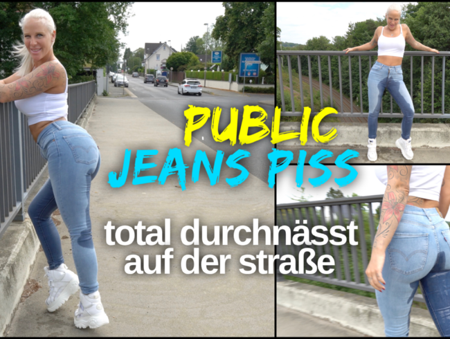 Public JEANS PISS | Total durchnässt auf der Straße