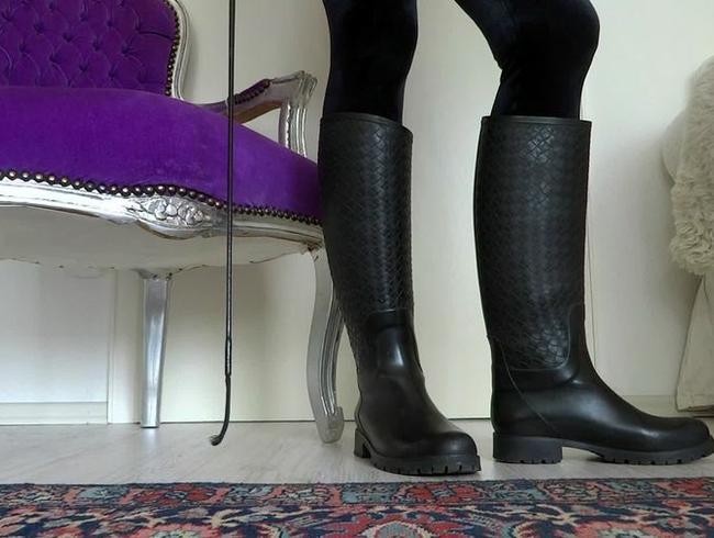 Wellingtons Herrin: Spritze ab auf meine Gummistiefel