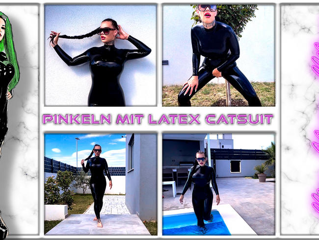 Pinkeln Latex Catsuit