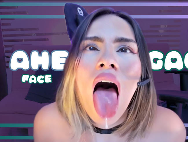 Hübsches Mädchen macht Ahegao und reitet *AHEGAO FACE**