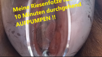 EXPERIMENT!! Ich habe meine Fotze 10 Minuten durchgehend GEPUMPT