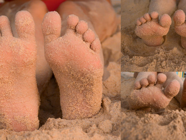 I PRESENT MY FEET ¨*feet with sand and sea***.