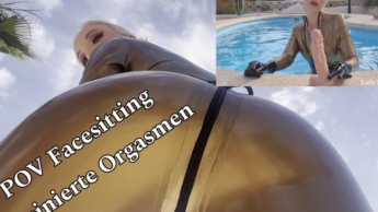 Latex POV Facesitting & 3 ruinierte Orgasmen