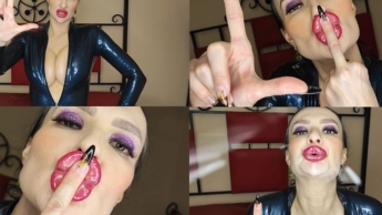 Loser JOI von der Latexgöttin mit den großen Lippen