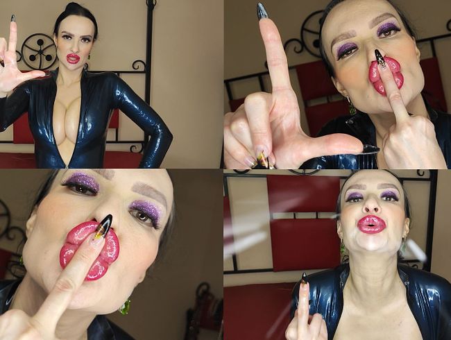 Loser JOI von der Latexgöttin mit den großen Lippen