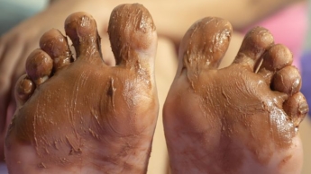 feet with very sweet sweet chocolate