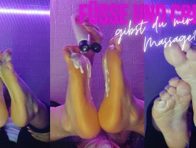 Füße und Creme – gibst du mir eine Massage?