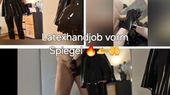 Handjob im neuen Latexoutfit > MEGA Sexy !