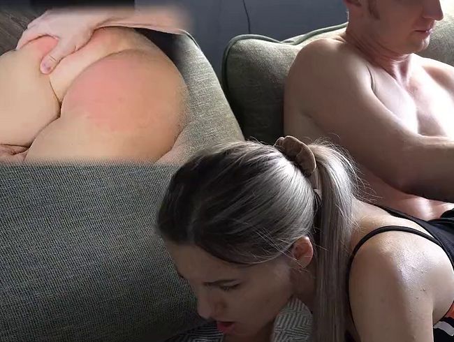 Arschspanking gemischt mit Orgasmus