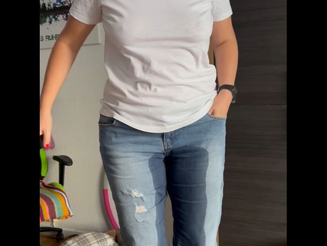 Best of Jeans einpissen. Ich liebe es mich einzunässen.