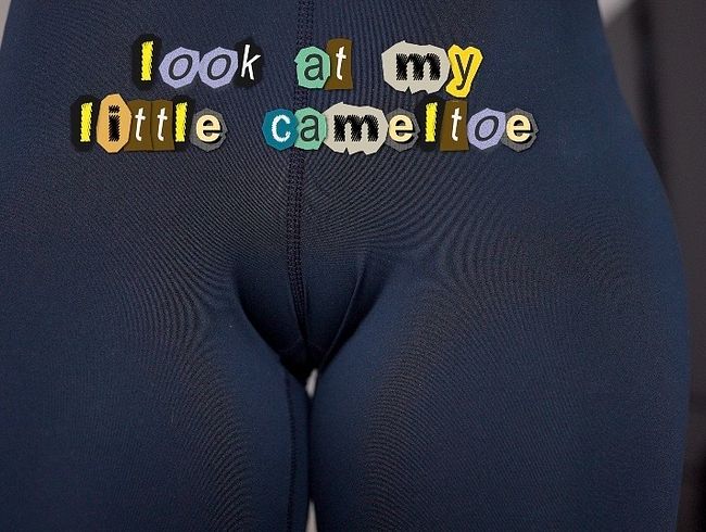 Schau dir meinen kleinen Cameltoe In engen Leggings ganz nah an!