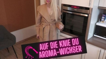 Auf die Knie du Aroma-Wichser