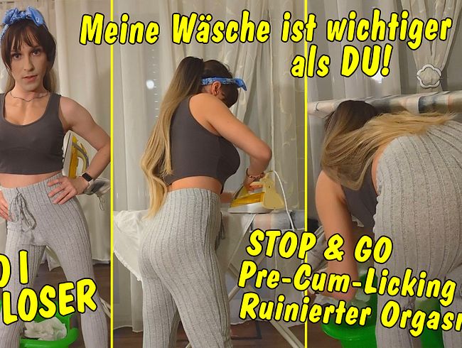 Meine Wäsche ist wichtiger als du! JOI/CEI für Loser! Stop & Go! Pre-Cum! Ruinierter Orgasmus!